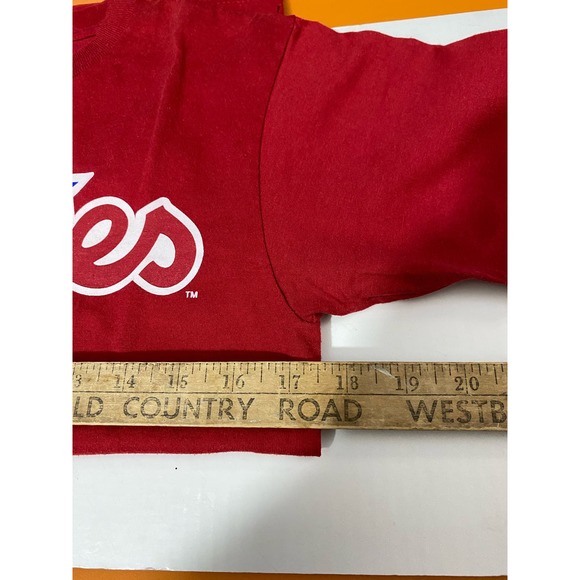 Vintage 1995 Philadelphia Phillies Russell Athletic T Shirt Youth Size Large - Picture 5 of 8